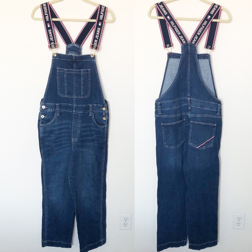 Hilfiger Medium Wash Classic Straight Fit Overalls